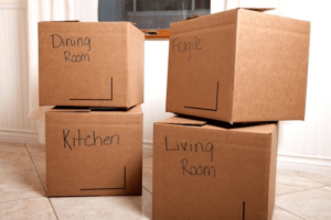 how to label boxes when moving