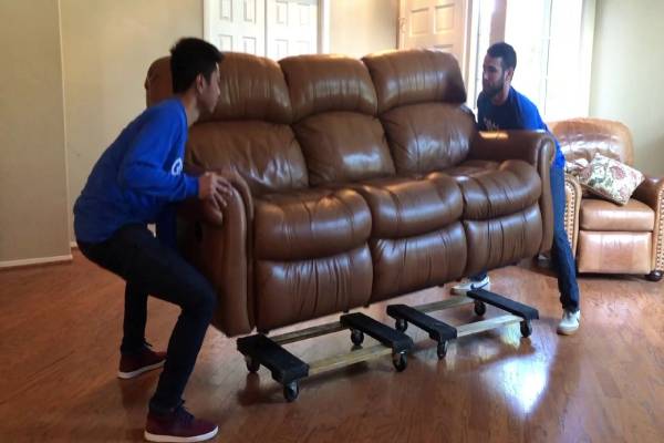 how to get a couch through a door