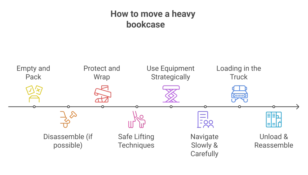 how to move a bookcase