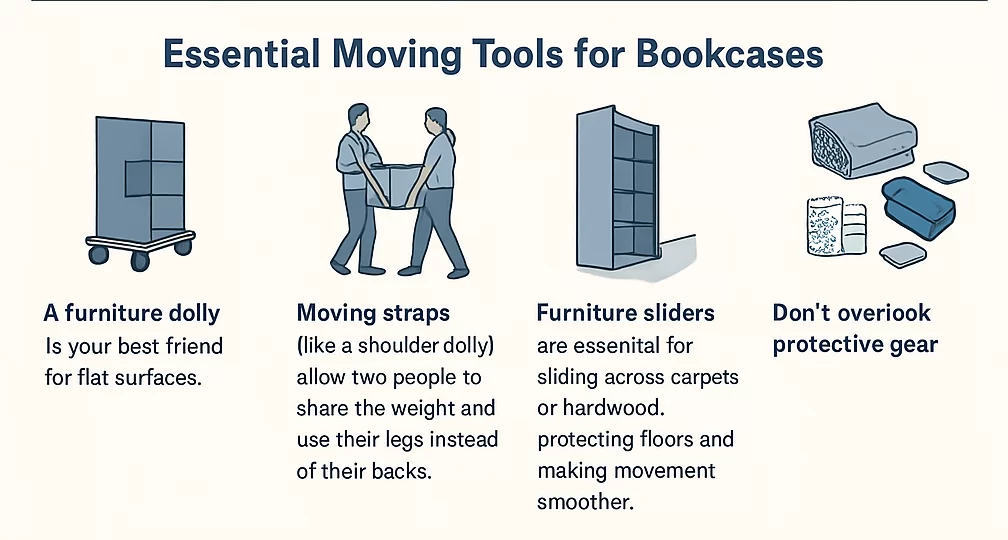how to move a bookshelf 