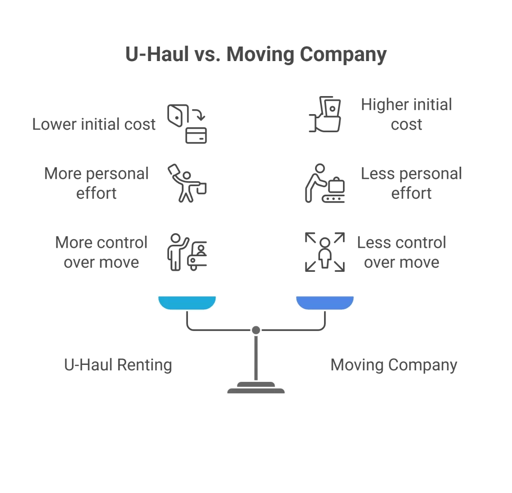 Compare moving company vs. uhaul