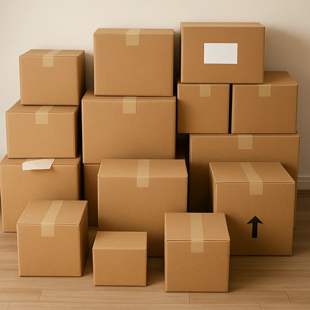 organized moving boxes