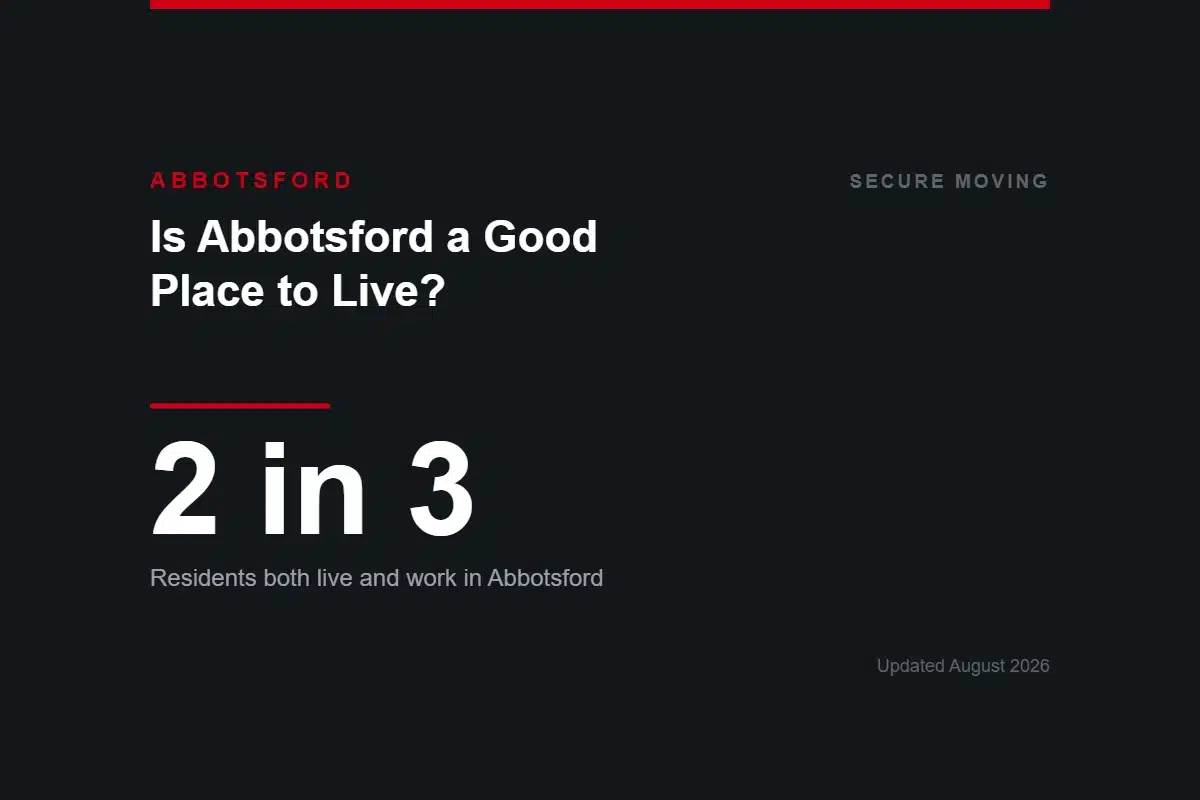 Is Abbotsford a Good Place to Live — two in three residents both live and work in the city
