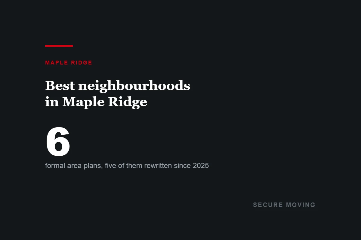 Maple Ridge has six formal area plans, most of them rewritten since late 2025