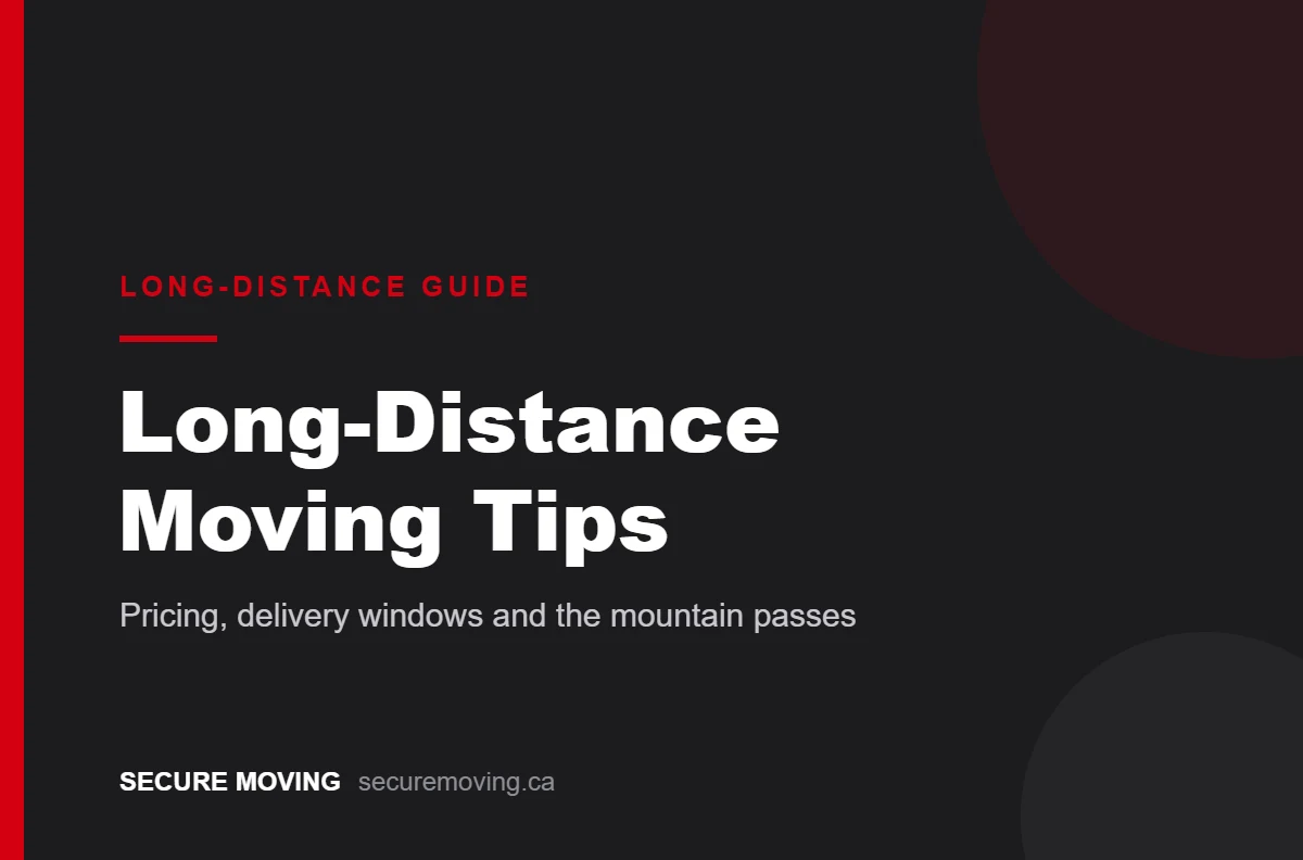 Long-distance moving tips, a Secure Moving guide